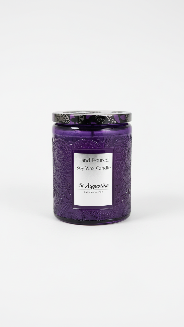 Classic Lux Medium Embossed Jar Candle