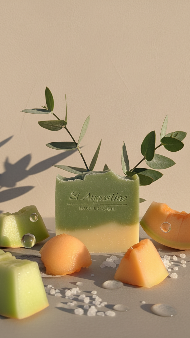 Crisp Melon Handcrafted Soap Bar [All Natural Fragrance]
