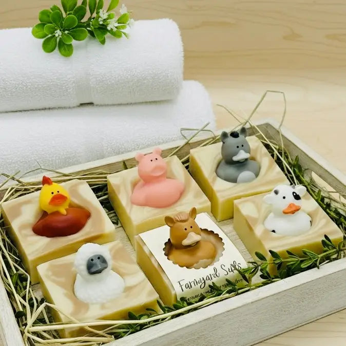 All-Natural Handmade Soap Bar for Kids with Toy