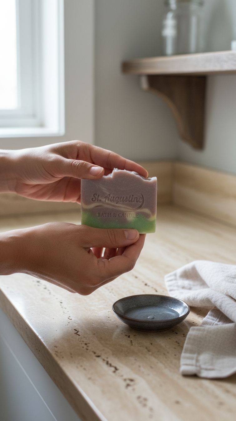Lavender & Lemongrass Handcrafted Soap Bar [Essential Oil Blend]