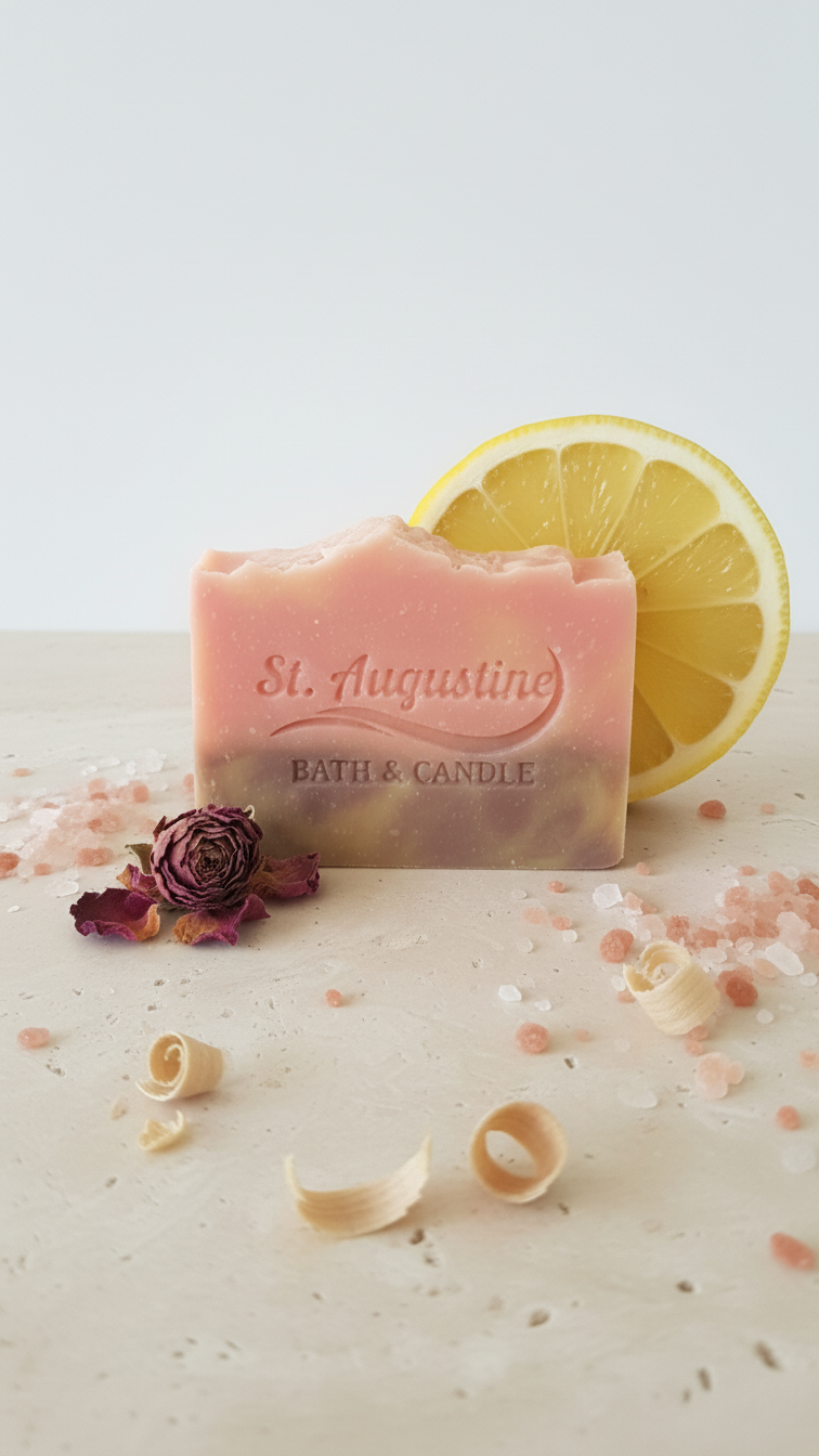 Lemon Peel & Rose Petals All Natural Soap Bar [Fragrance]