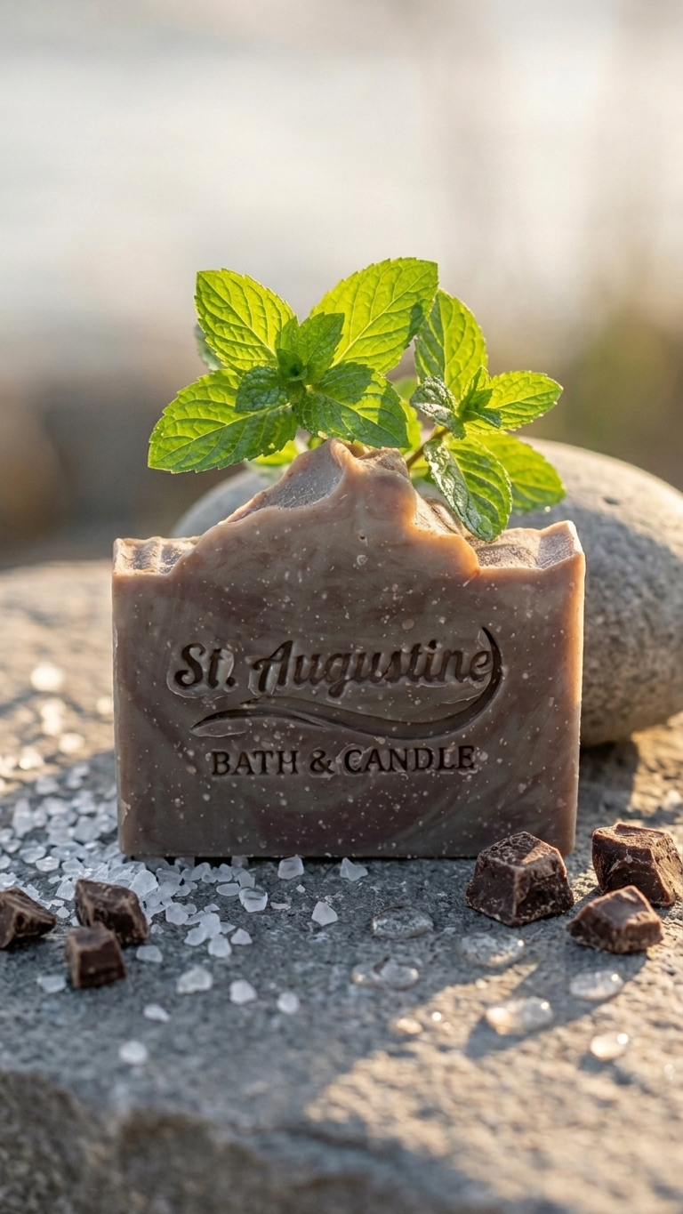Mint Chocolate Artisan Handcrafted Soap Bar [Natural Fragrance Essential OIl Blend]