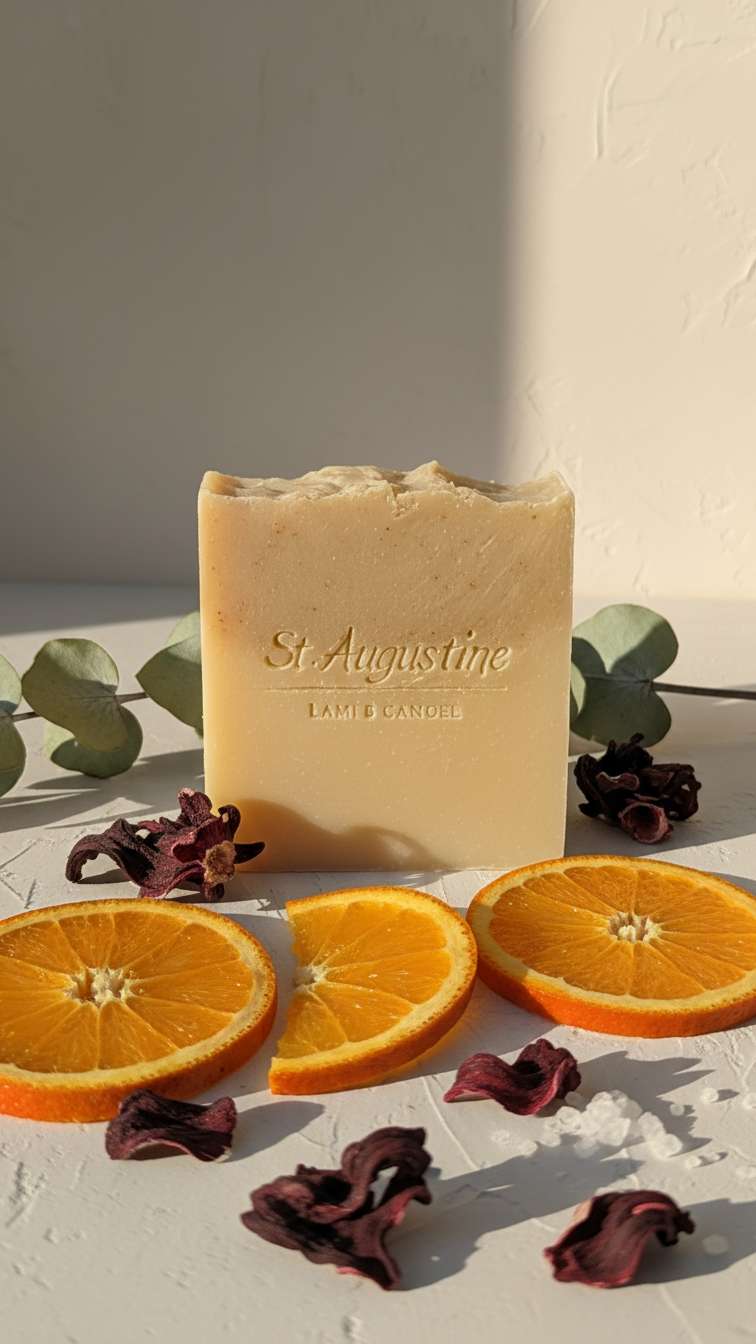 Orange Hibiscus Handcrafted Soap Bar [Essential Oil]