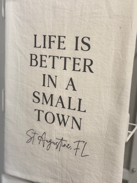 Custom Cotton Tea Towel - St Augustine Theme