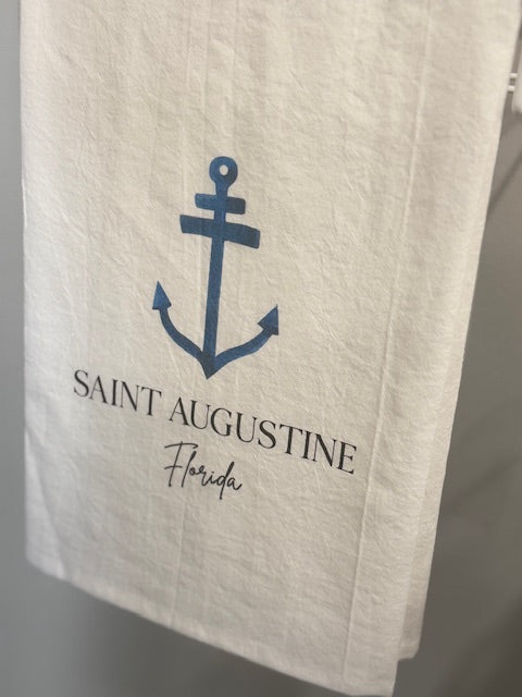 Custom Cotton Tea Towel - St Augustine Theme
