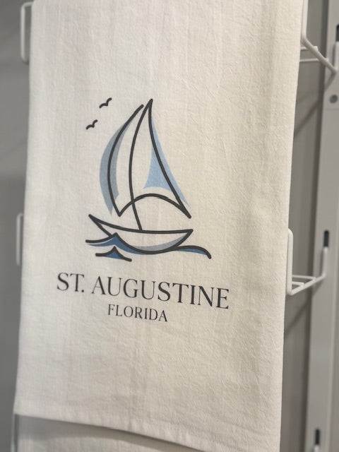 Custom Cotton Tea Towel - St Augustine Theme