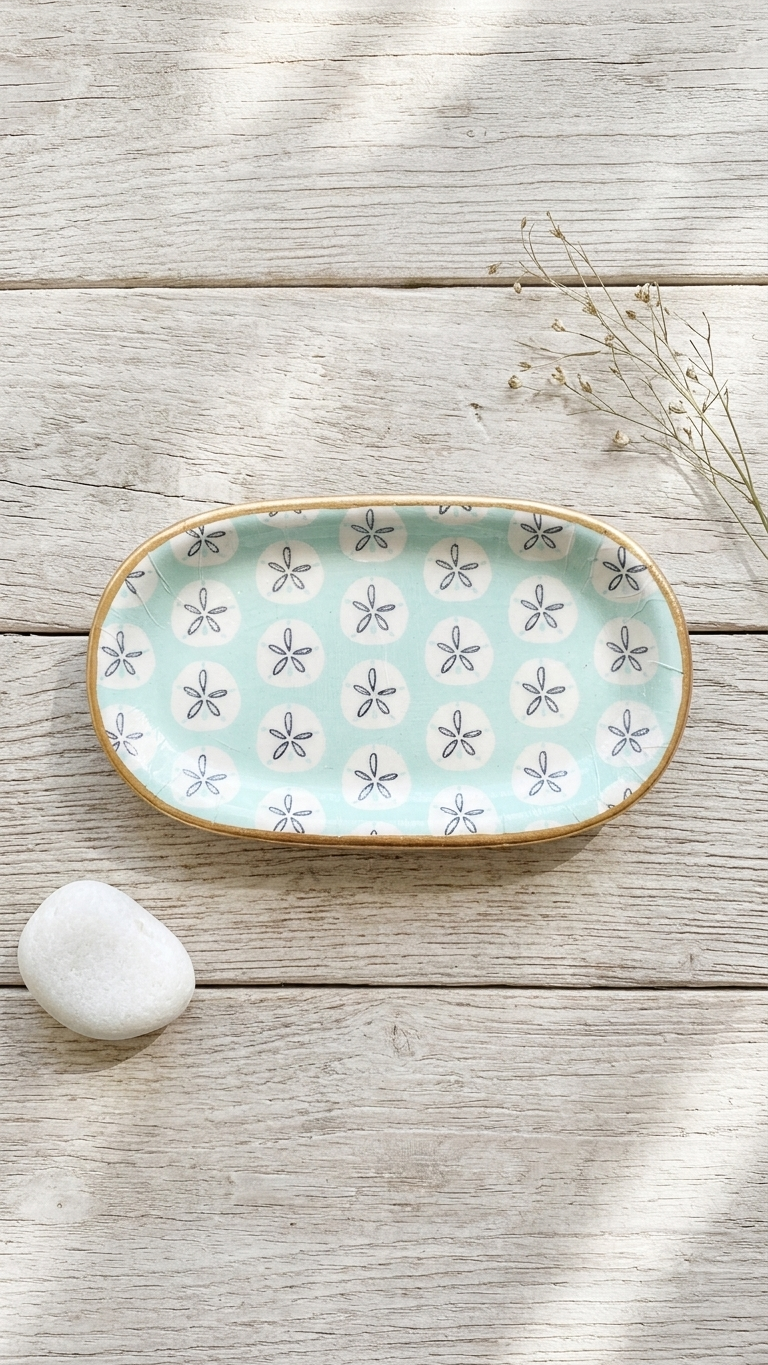 Decoupage Jewelry Tray | Handcrafted Coastal Treasure