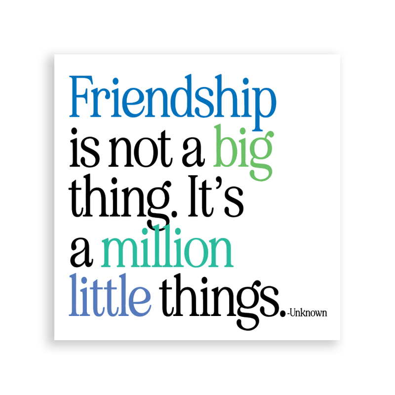 Magnet "Friendship Little Things", 3.5 in. Square