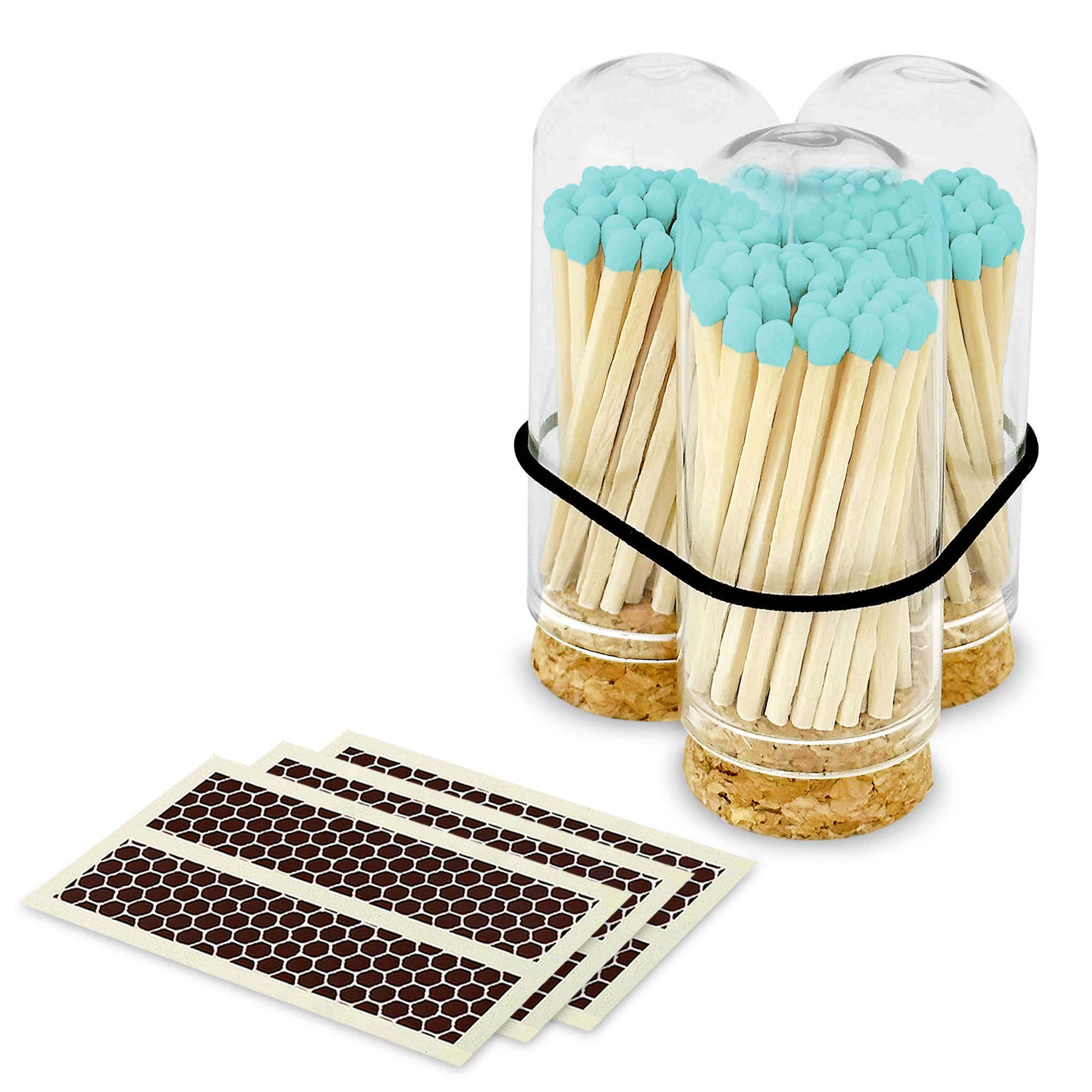 Wooden Matches in Mini Cloche - Colors of Your Choice + Strikers