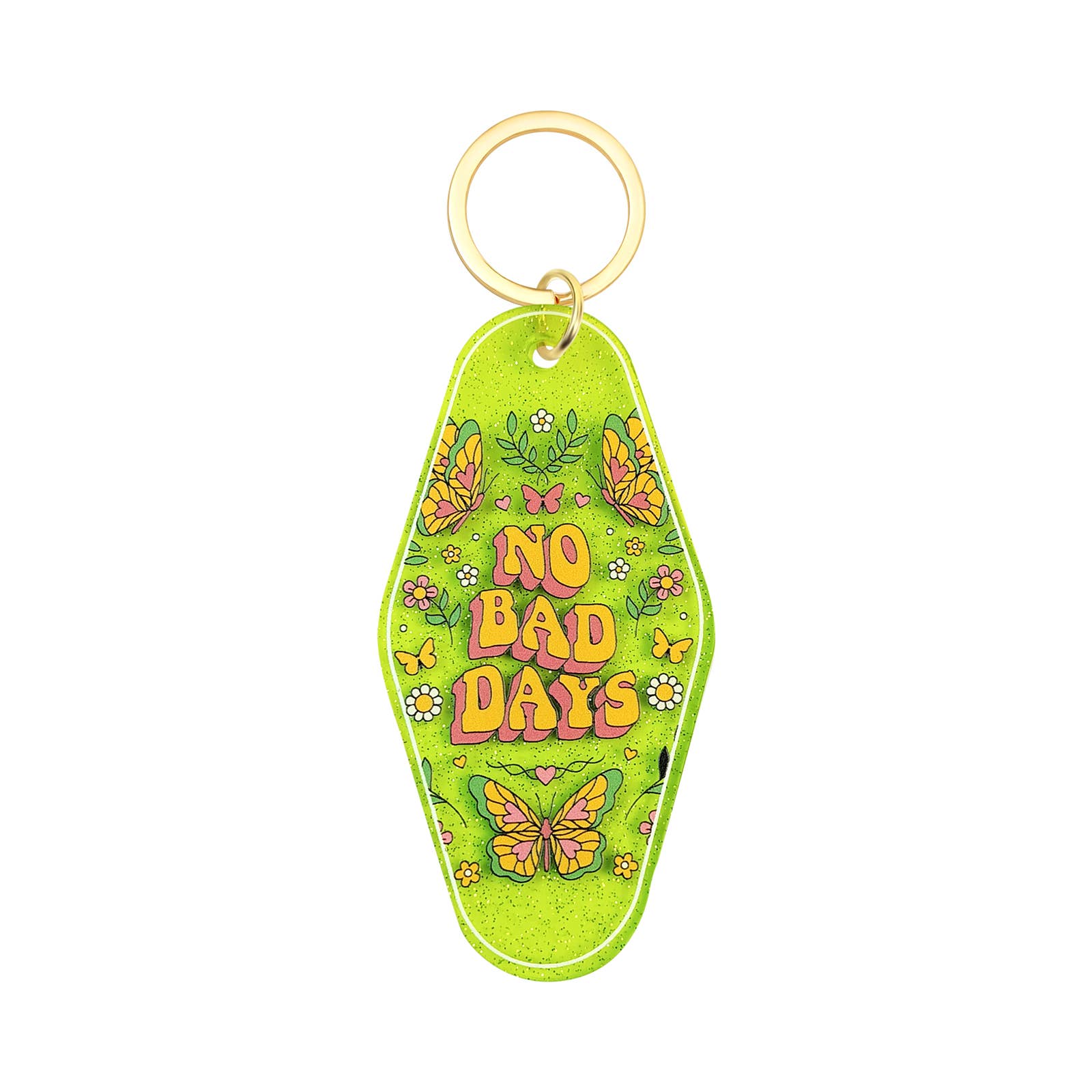 No Bad Days Motel Keychain - Vintage Nostalgia Motivational