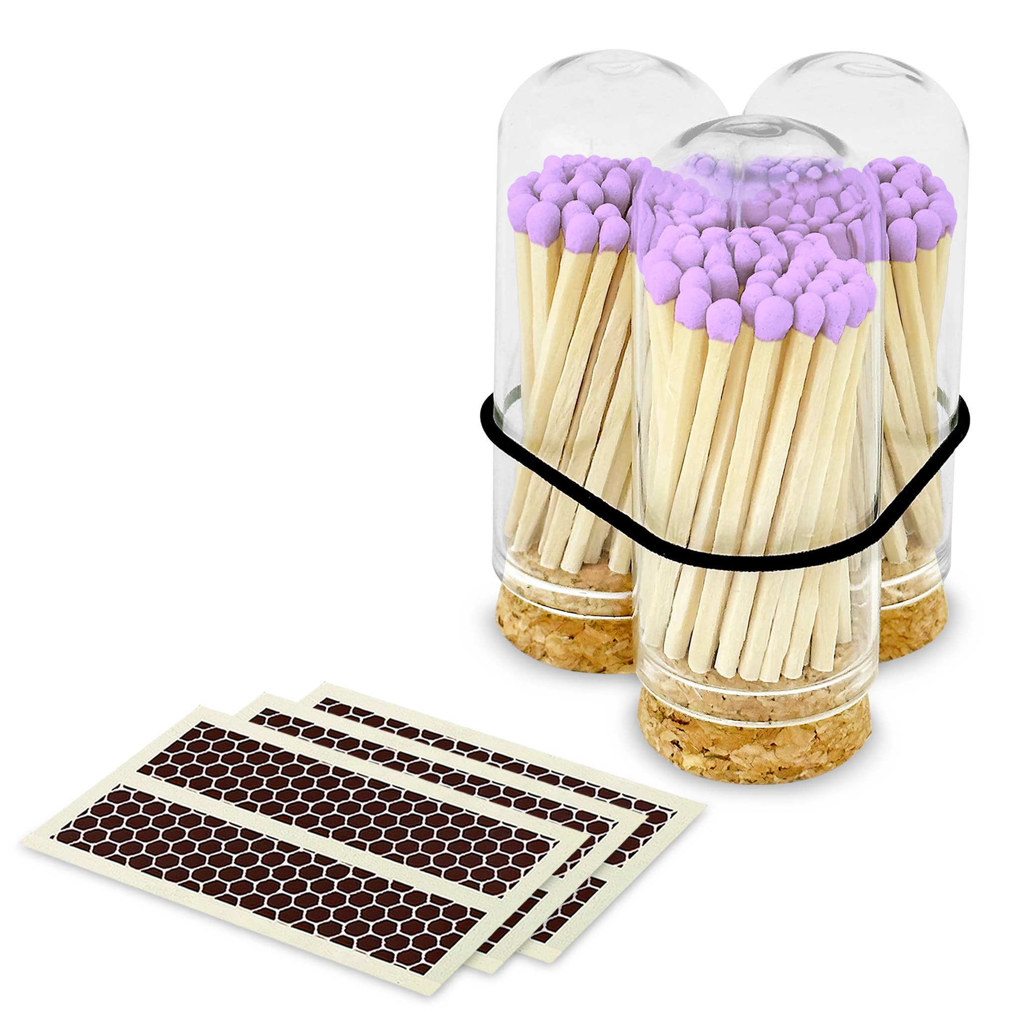 Wooden Matches in Mini Cloche - Colors of Your Choice + Strikers