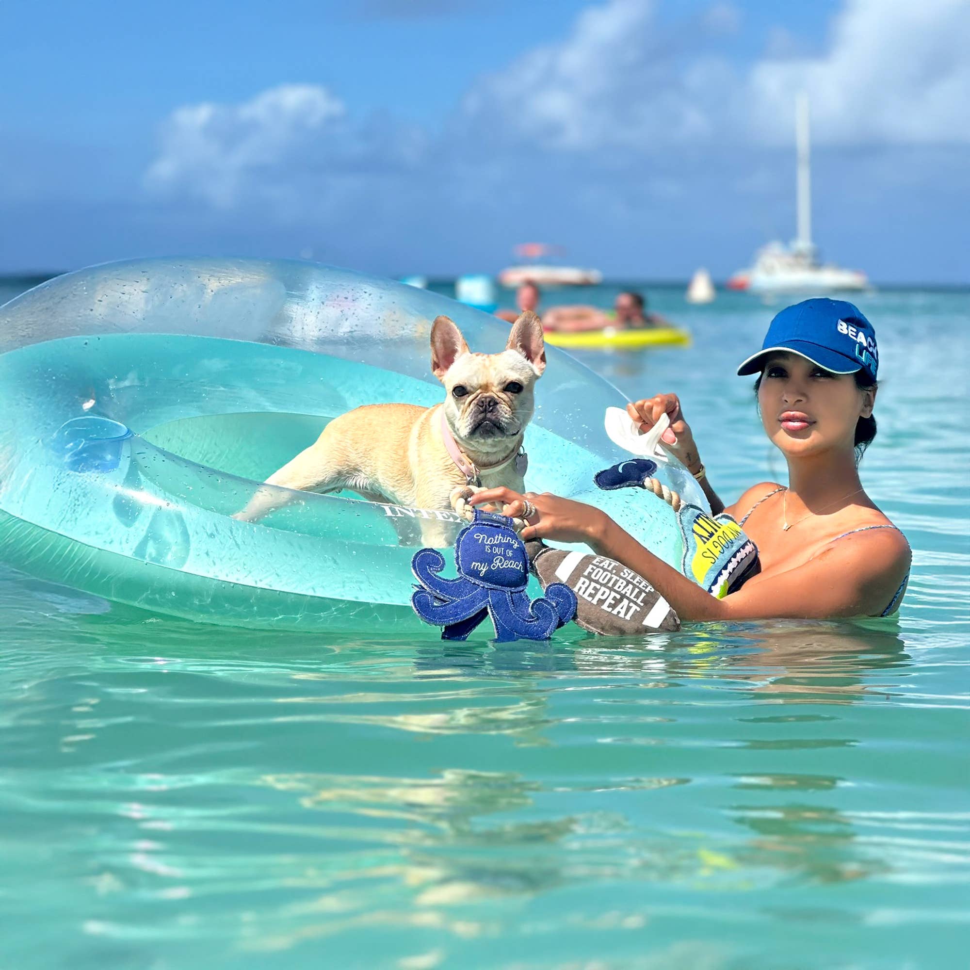 Out Of Reach Octopus - 11.5" Canvas Dog Toy on Rope