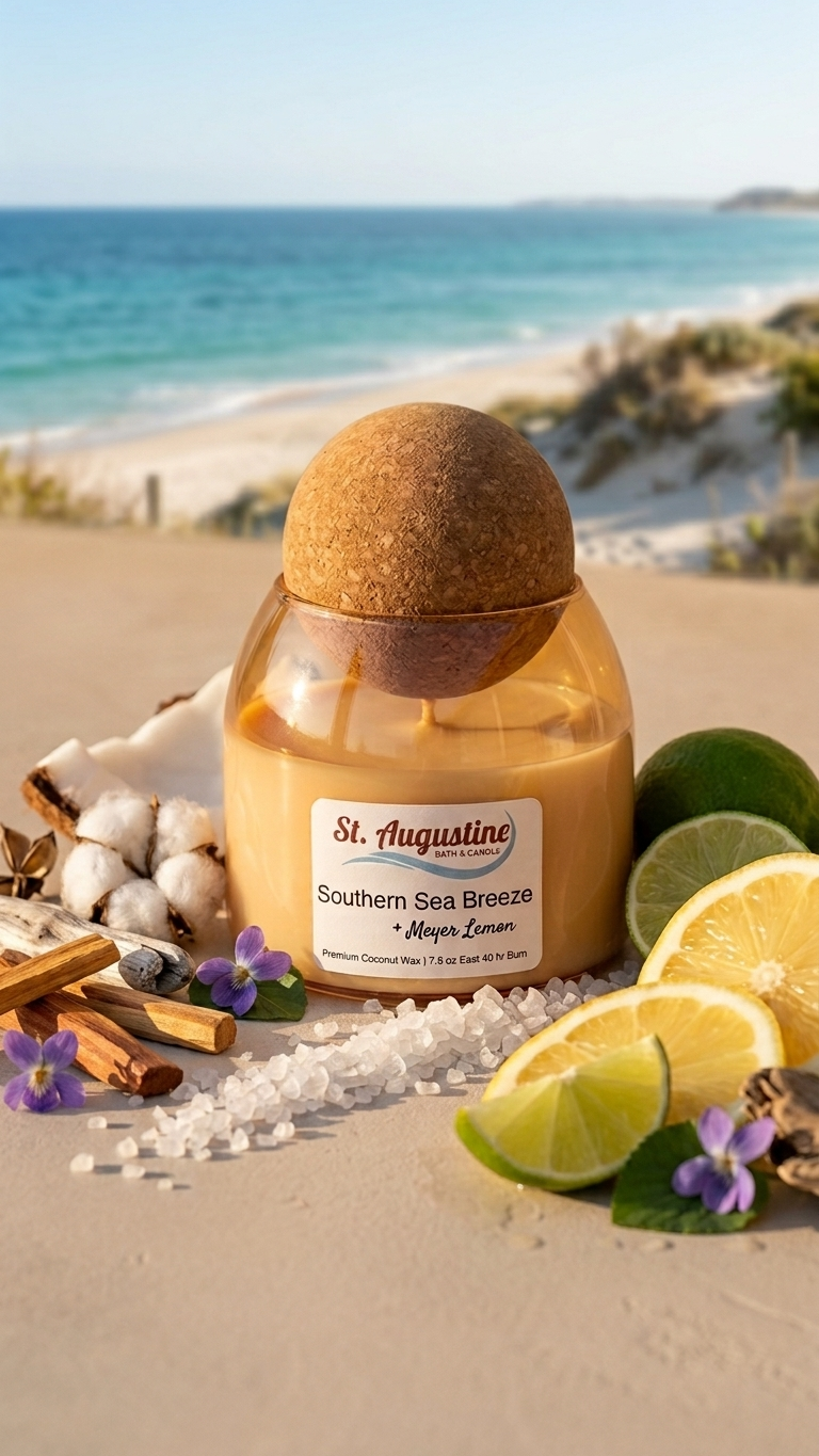 Aesthetic Candle Jar | Hand Poured Coconut Wax Cork Lids 7.5 OZ