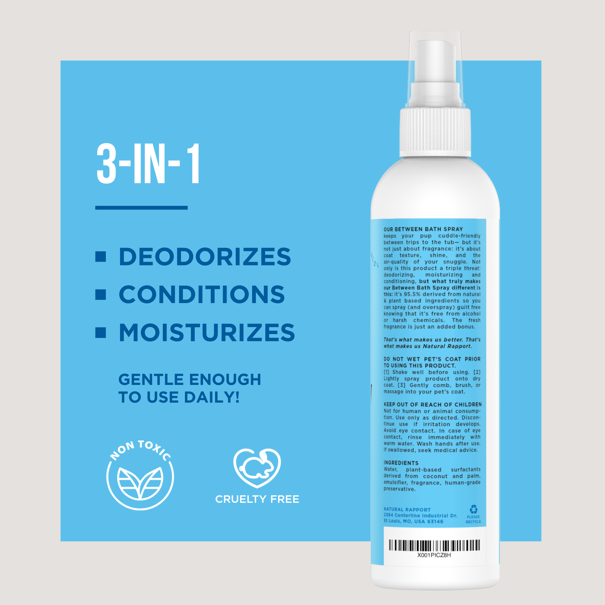 The Only Between Bath Spray Dogs Need - Amber & Sandalwood