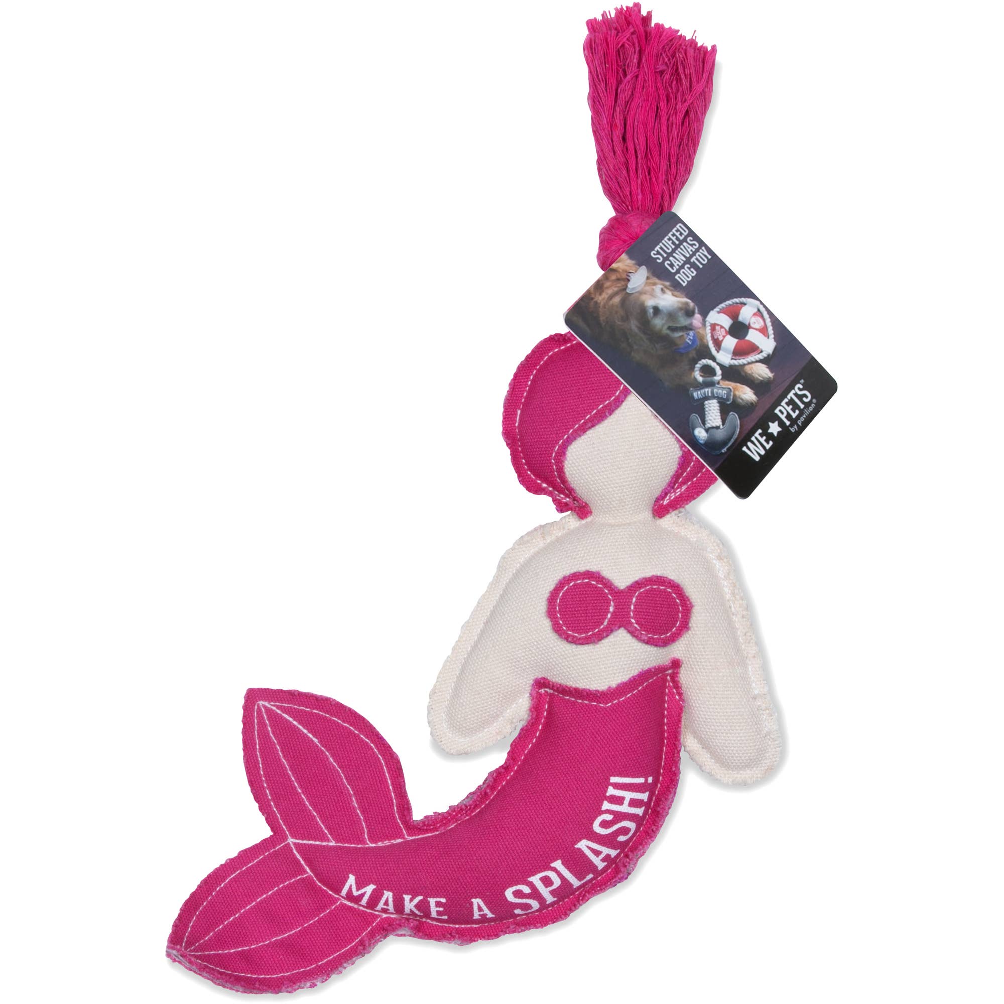 Splash - 8.5" Canvas Dog Toy on Rope