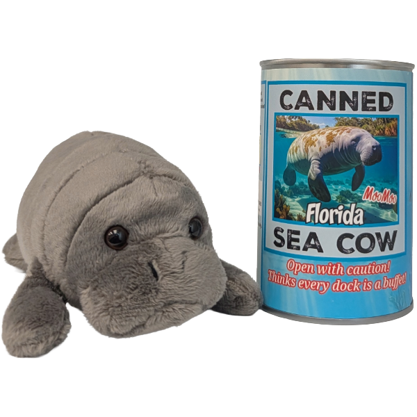 Florida Edition - MooMoo the Canned Sea Cow - Manatee Plush