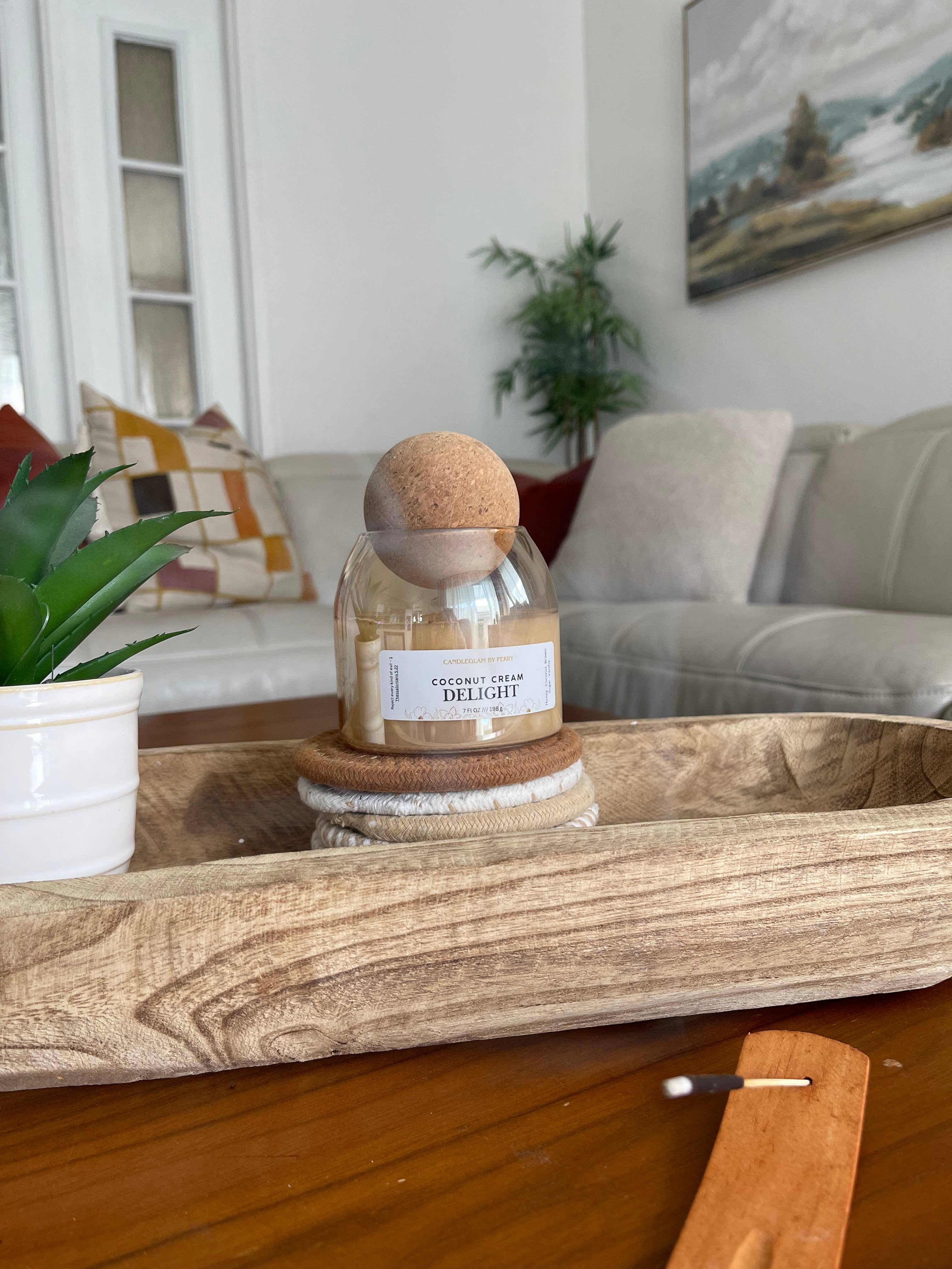 Aesthetic Candle Jar | Cork Lids Unbranded