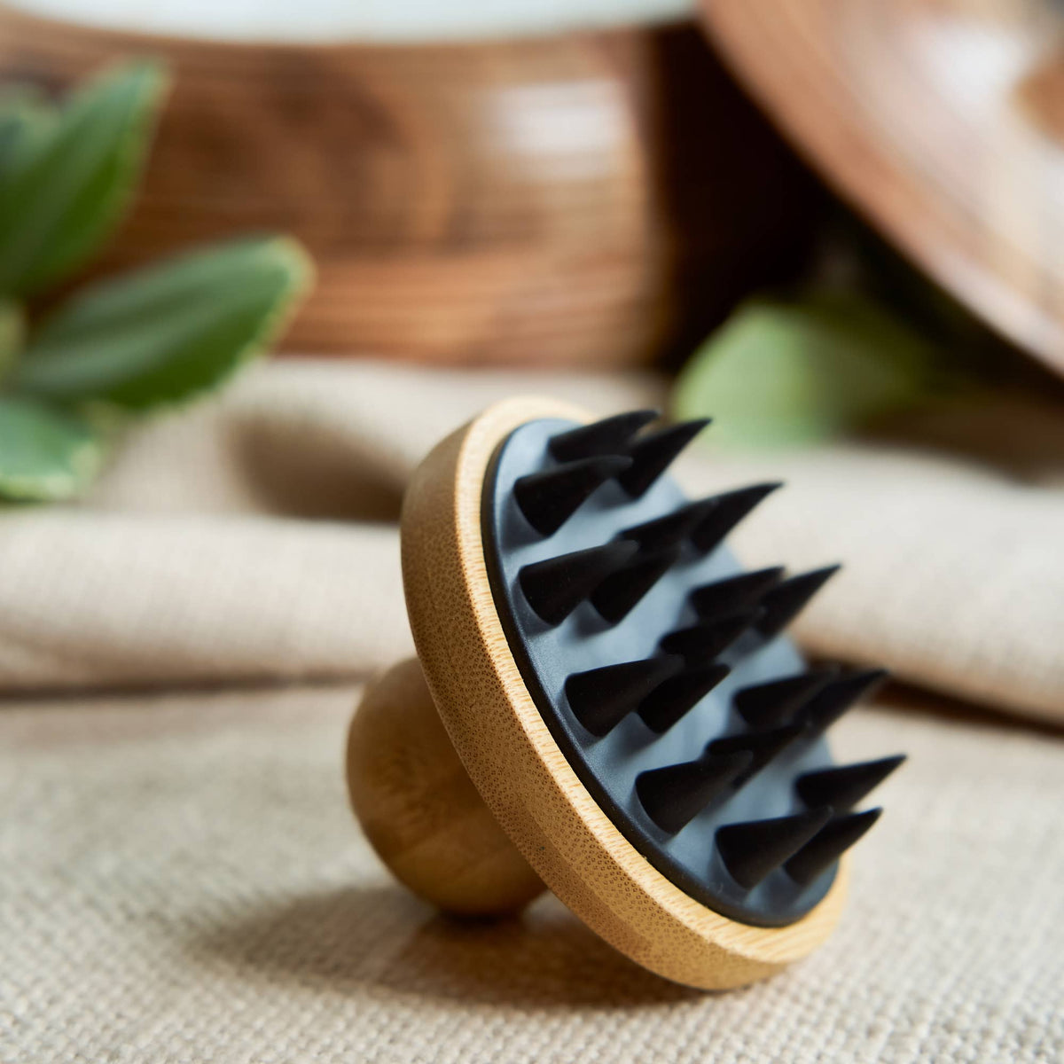 Bamboo and Silicone Scalp and Body Massager| Gift Bestseller