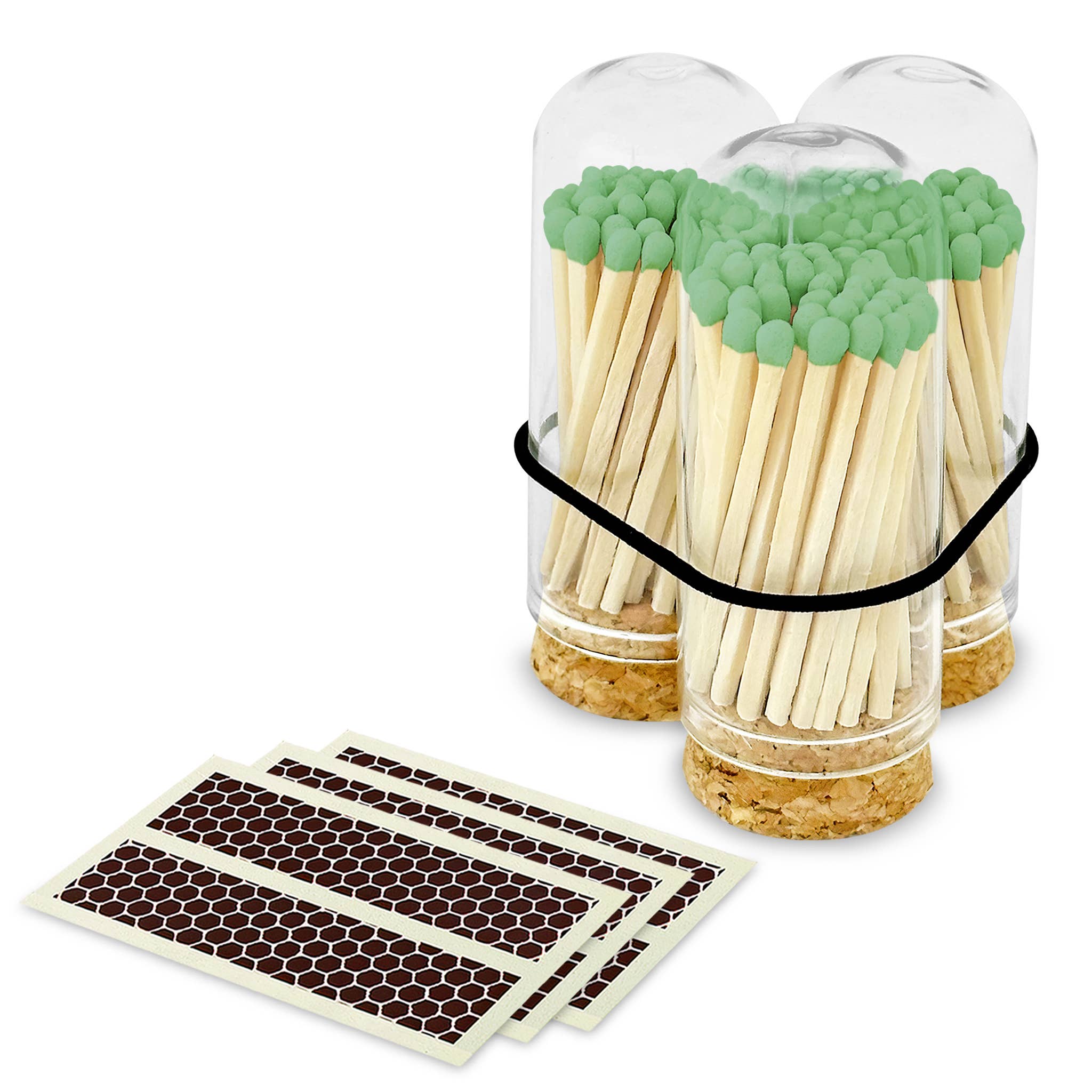 Wooden Matches in Mini Cloche - Colors of Your Choice + Strikers