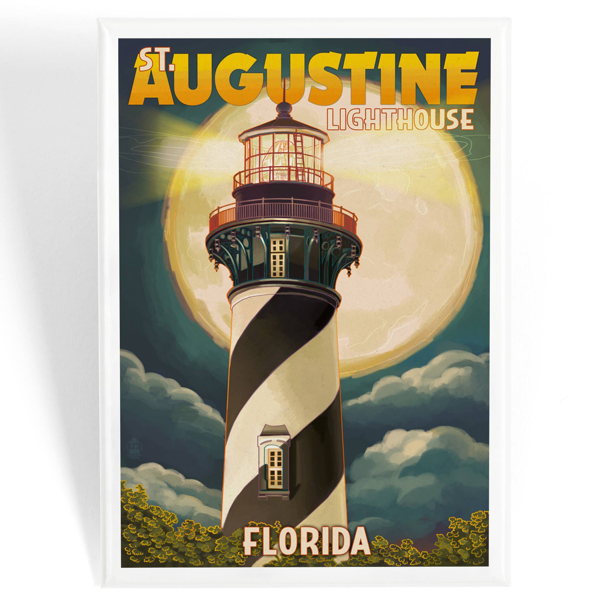 MAGNET St. Augustine, Florida, Lighthouse & Moon