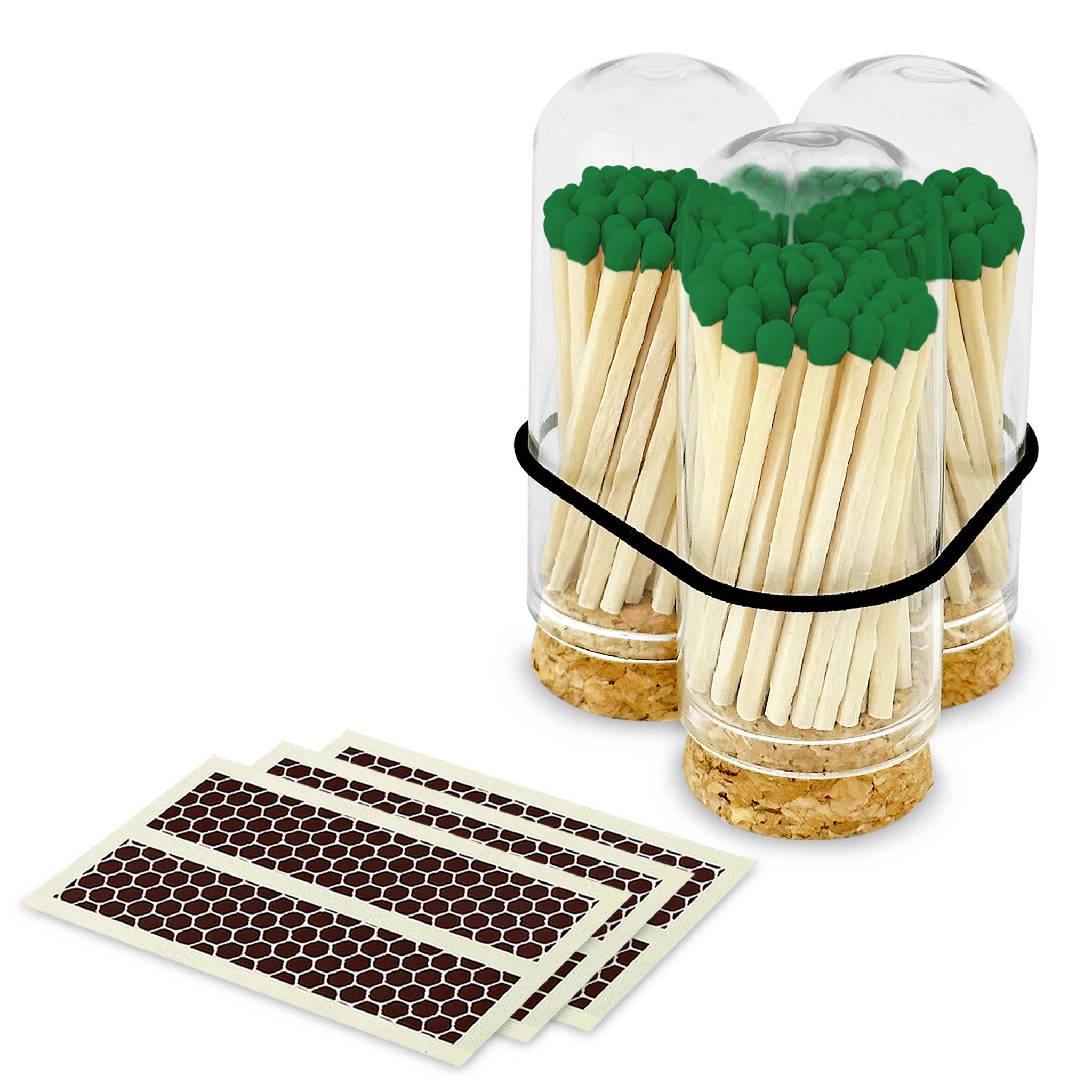 Wooden Matches in Mini Cloche - Colors of Your Choice + Strikers