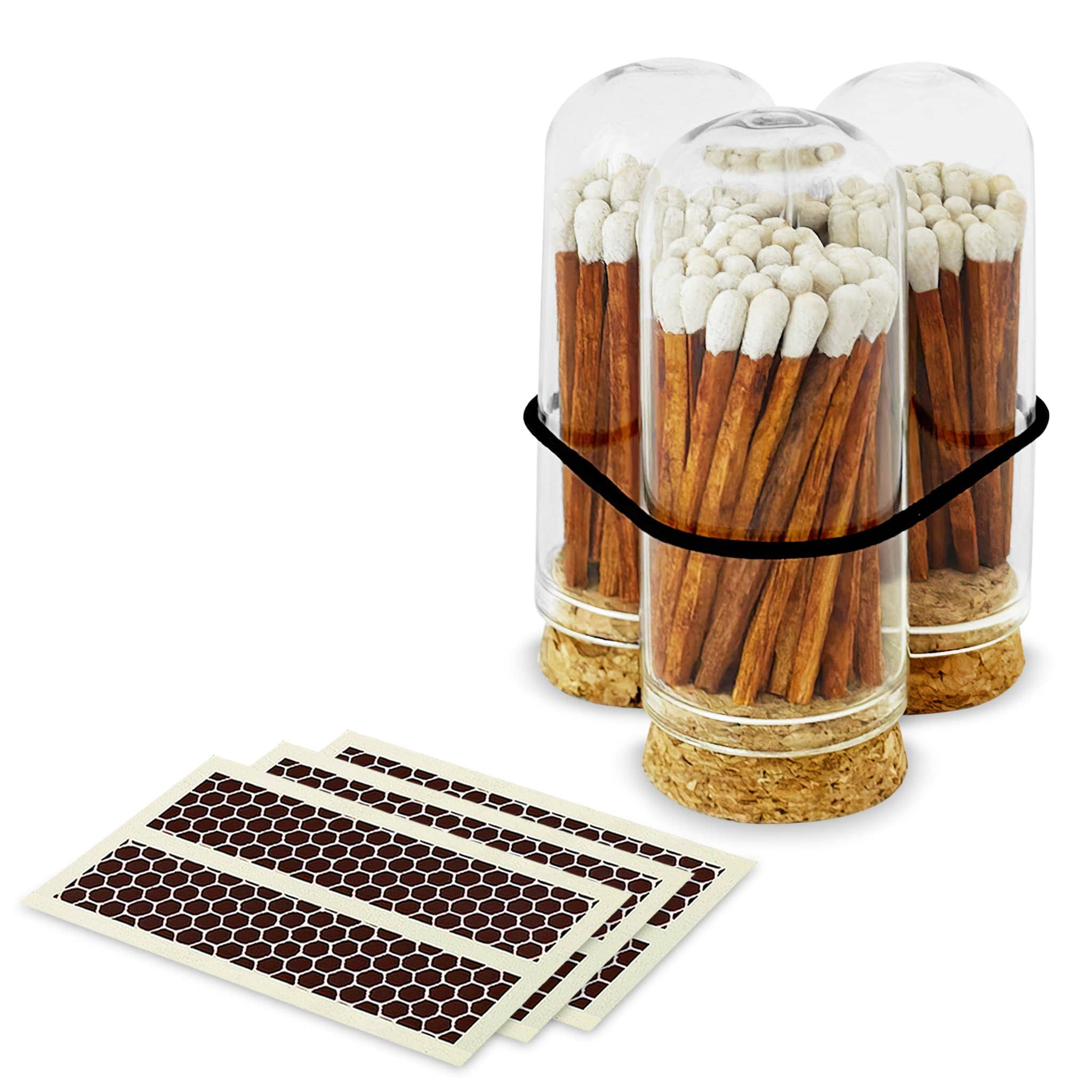Wooden Matches in Mini Cloche - Colors of Your Choice + Strikers