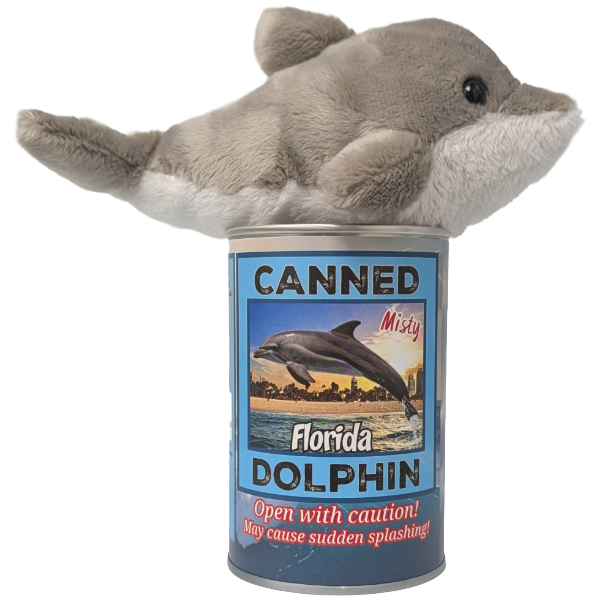 Florida Edition - Misty the Canned Dolphin - Dolphin Plush