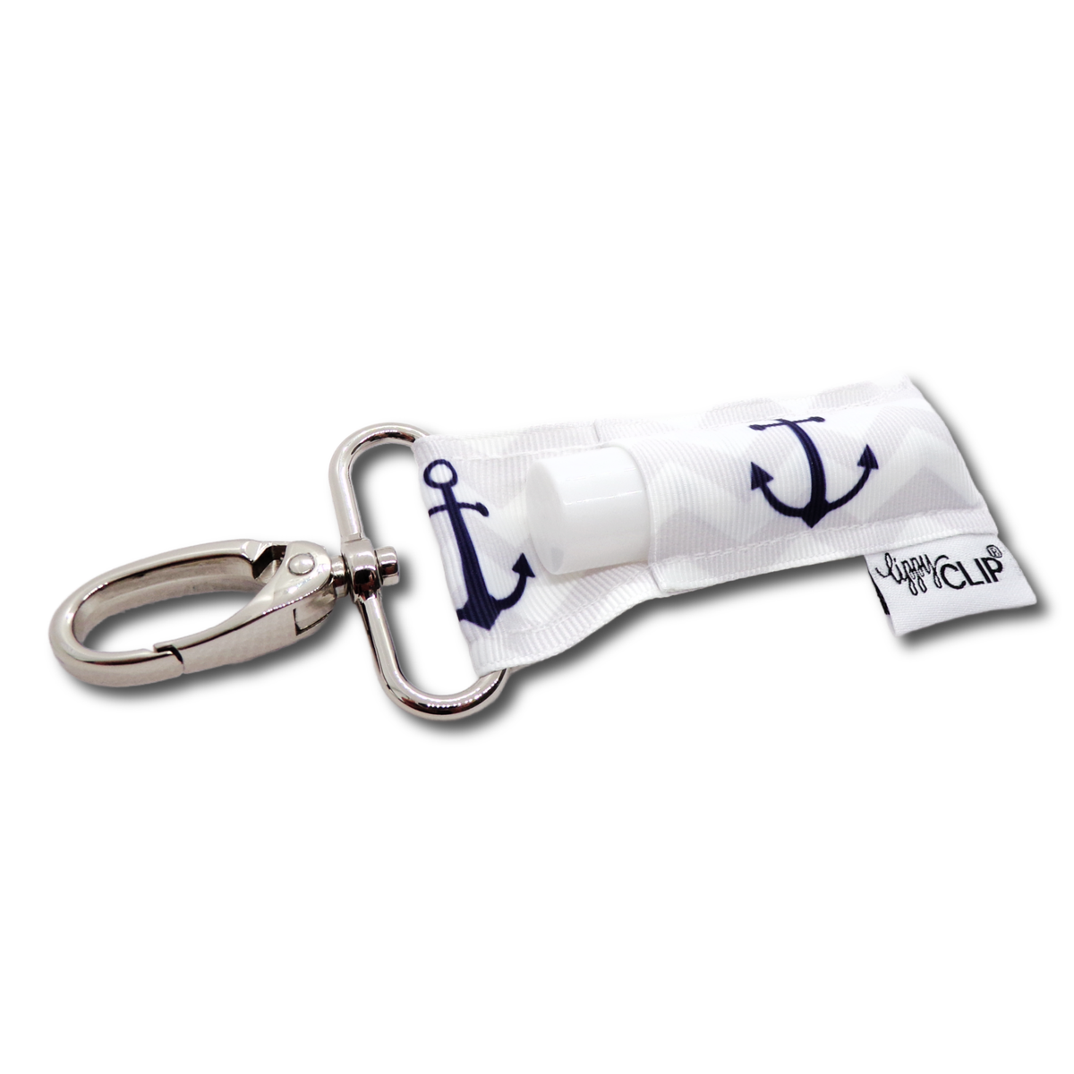 Navy Anchors LippyClip® Lip Balm Holder