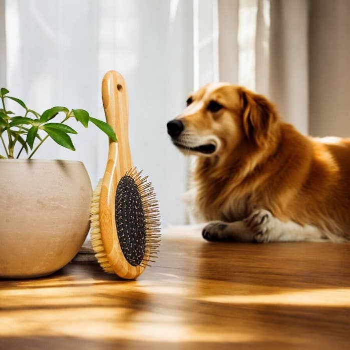 Bamboo Dog & Pet Grooming Brush | Pet Holiday Bestseller