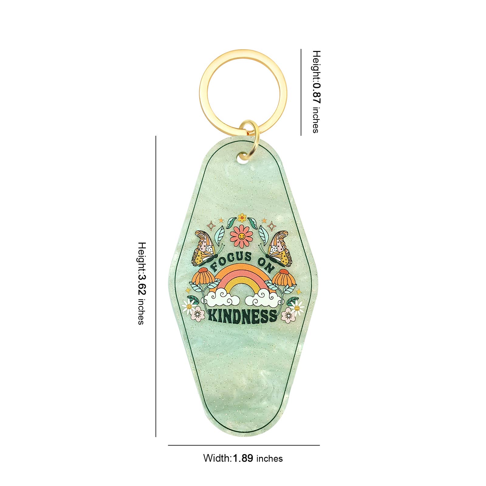 Focus on Kindness Motel Keychain  - Vintage Nostalgia