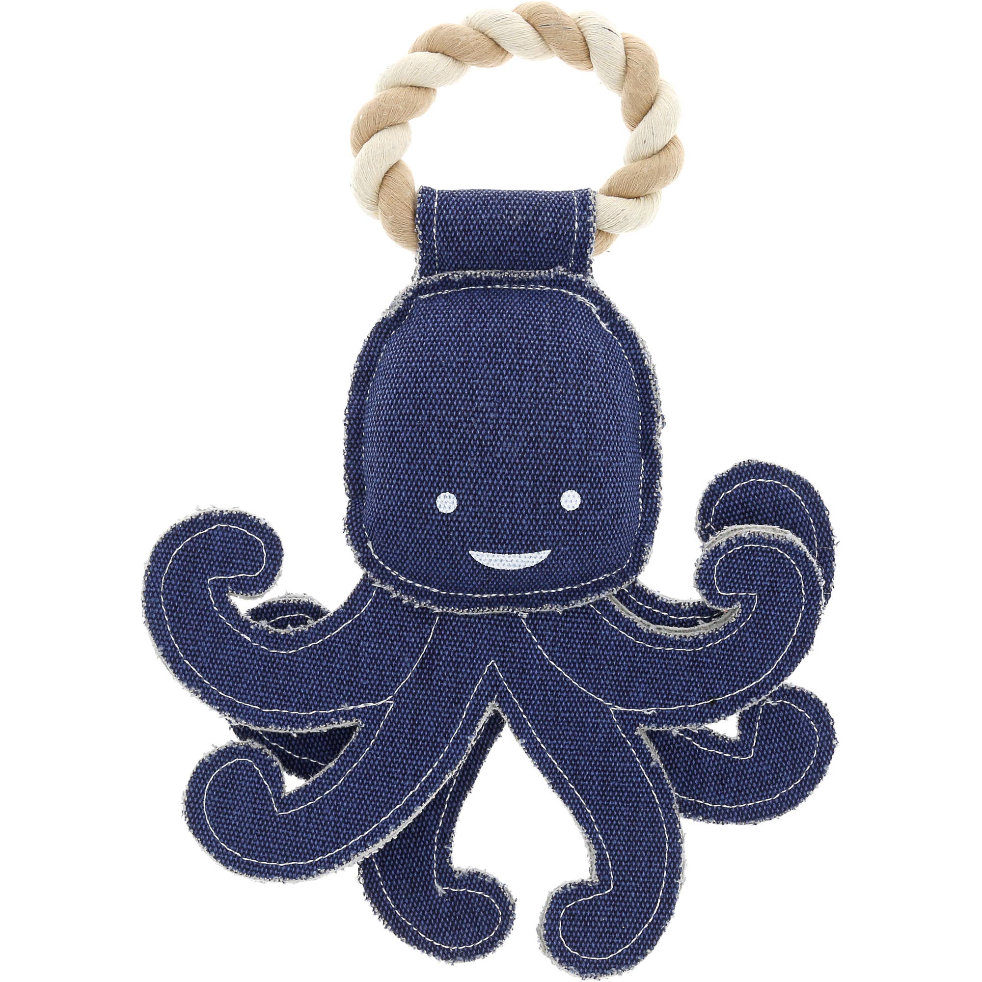 Out Of Reach Octopus - 11.5" Canvas Dog Toy on Rope