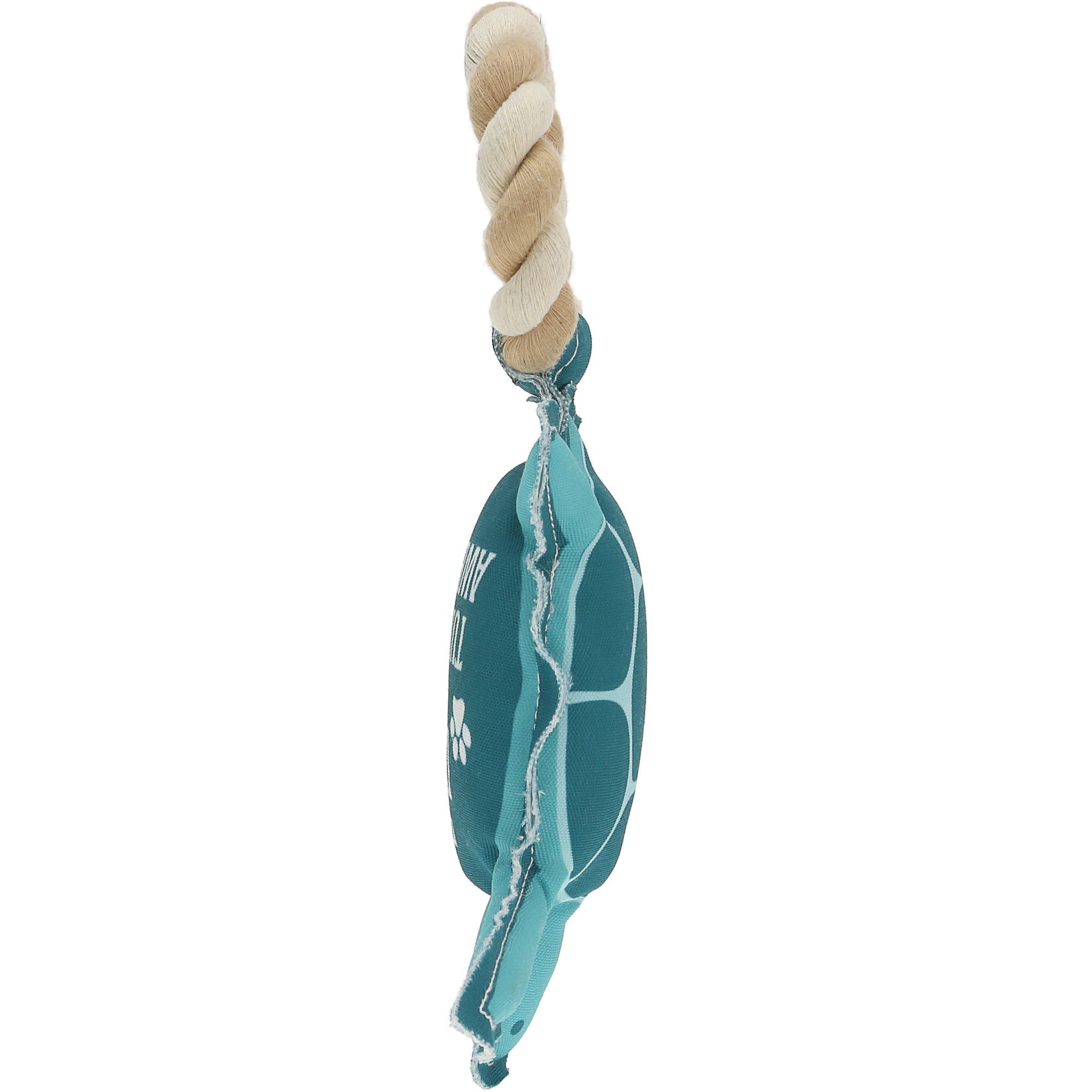 Turtle-y Awesome - 9" Canvas Dog Toy on Rope