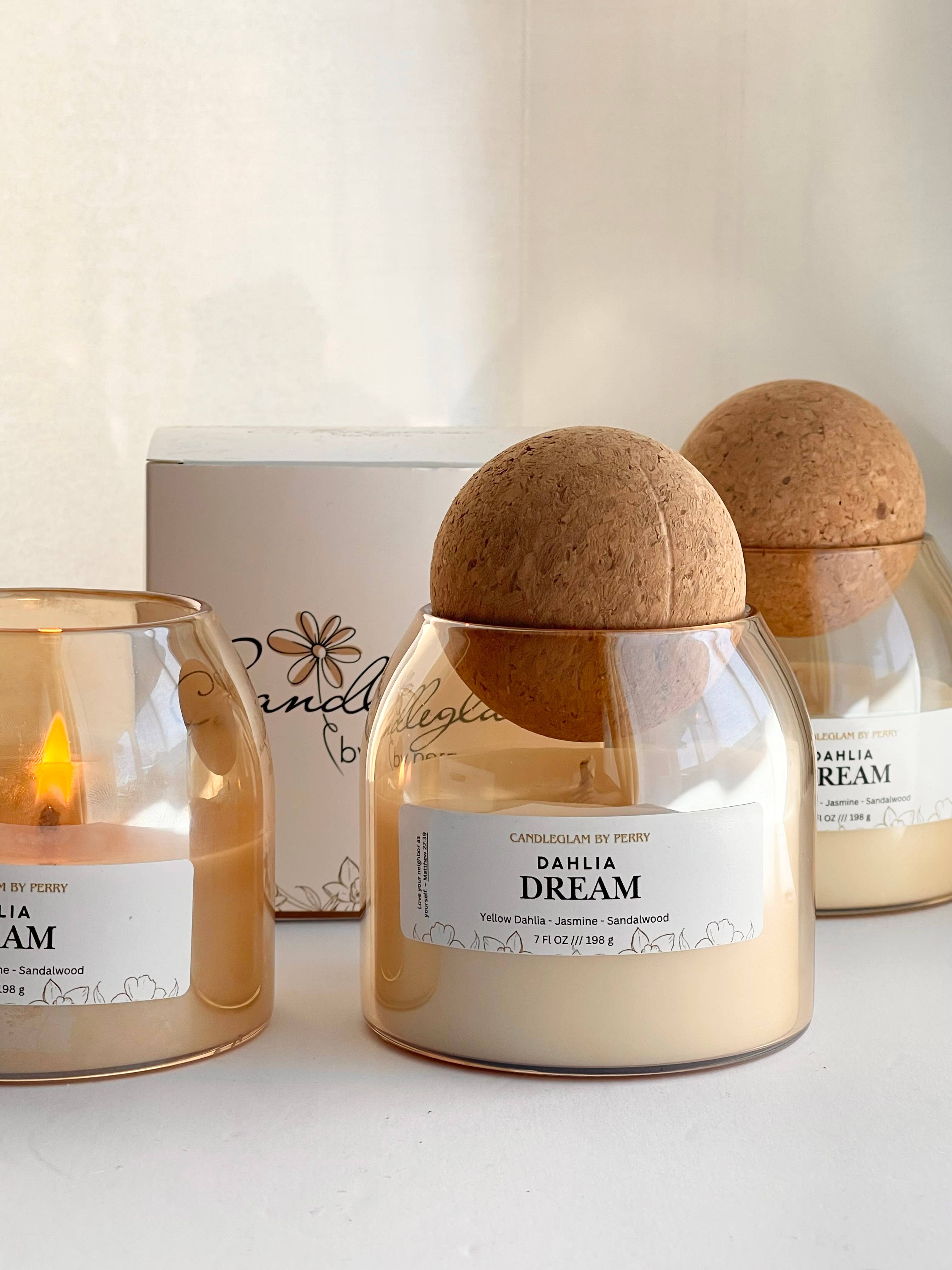 Aesthetic Candle Jar | Cork Lids Unbranded