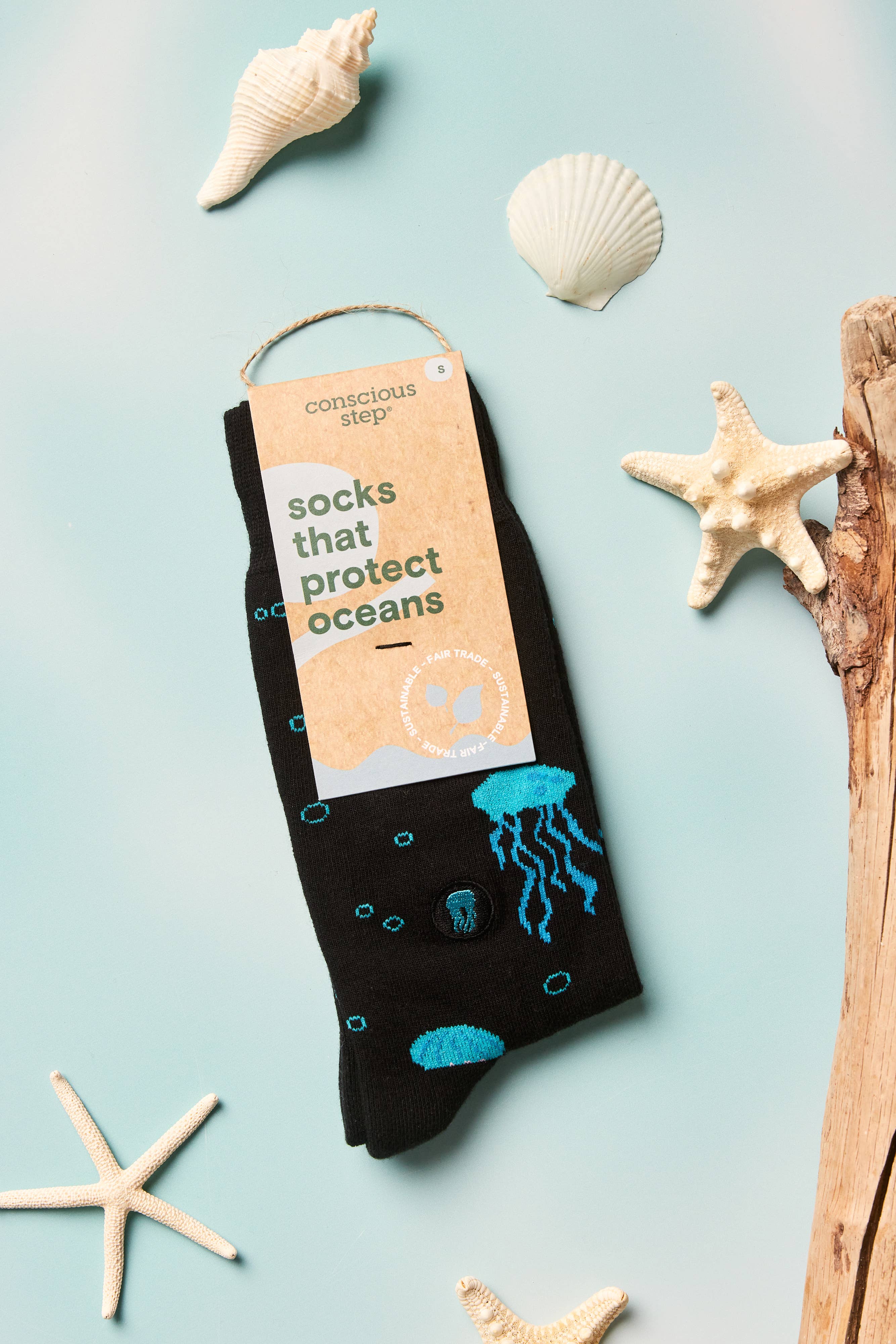 Socks that Protect Oceans | Black Jellyfish - Ocean Gifts