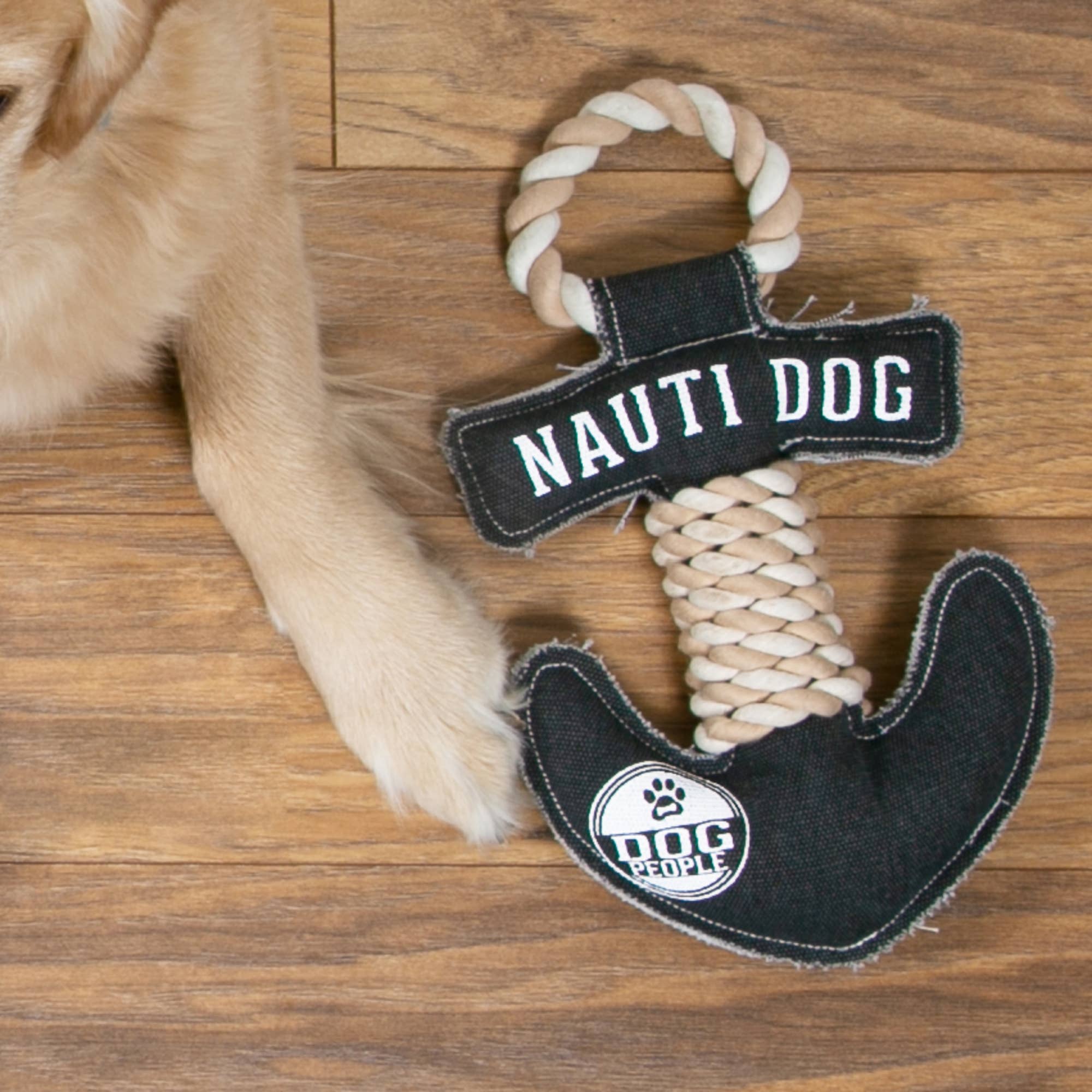 Nauti Dog Anchor - 12" Canvas Dog Toy on Rope