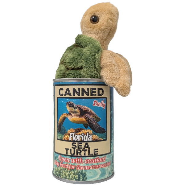 Florida Edition -Shelly the Canned Sea Turtle - Turtle Plush