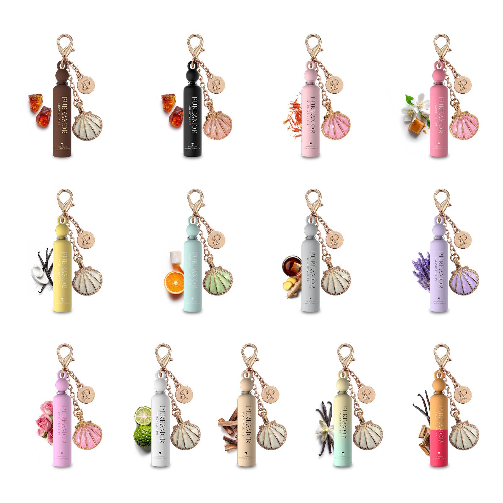 13-Scent Mini Perfume Oil Keychain Set | Amazing Gift Set for any Occasion