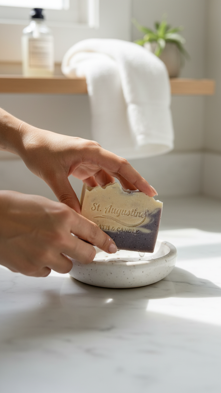 French Lavender Handcrafted Soap Bar [Handcrafted Essential Oil Soap Bar]