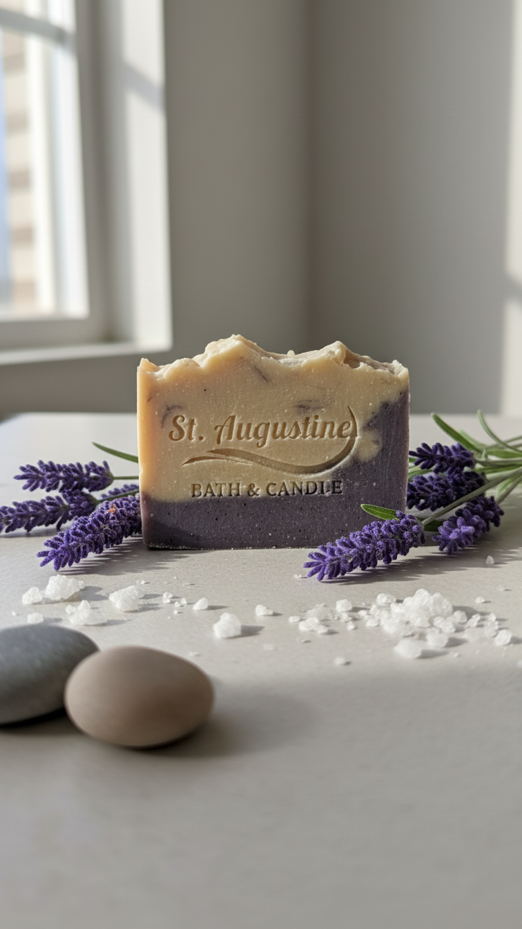 French Lavender Handcrafted Soap Bar [Handcrafted Essential Oil Soap Bar]