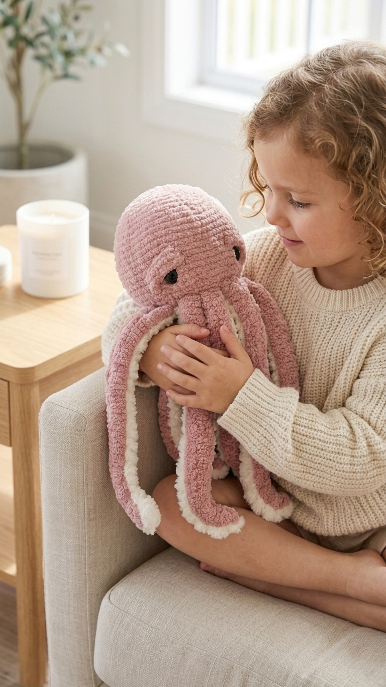 Cozy Knits | 14” Luxury Textured Knit Sea Life Plush – Sensory Coastal Collection
