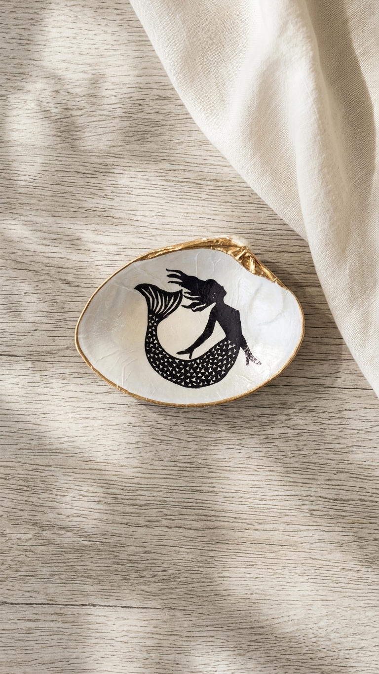 Decoupage Large Clam Shells | Handcrafted Local Treasure