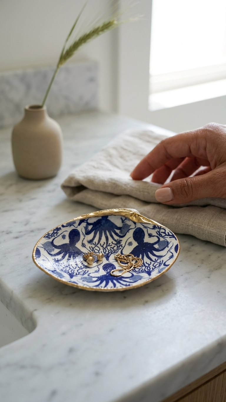Decoupage Large Clam Shells | Handcrafted Local Treasure