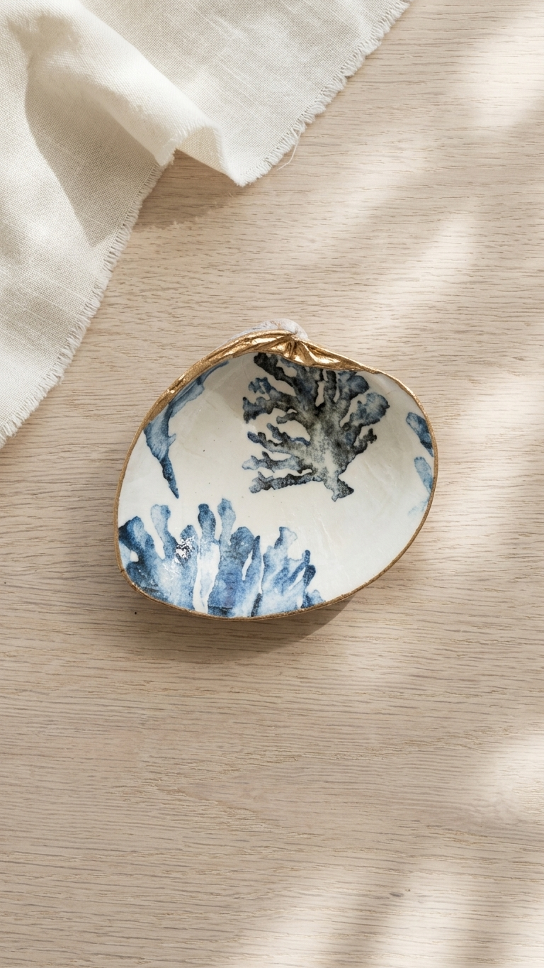 Decoupage Large Clam Shells | Handcrafted Local Treasure
