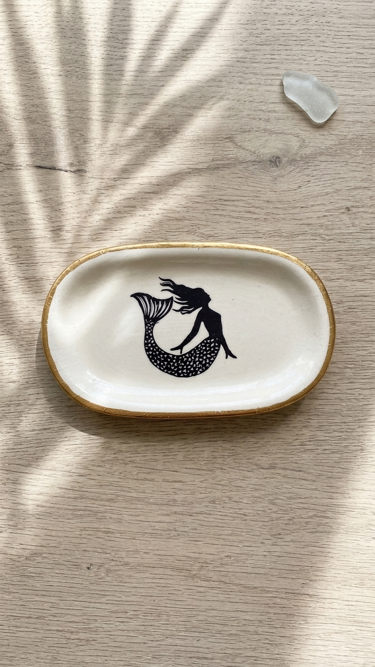 Decoupage Jewelry Tray | Handcrafted Coastal Treasure